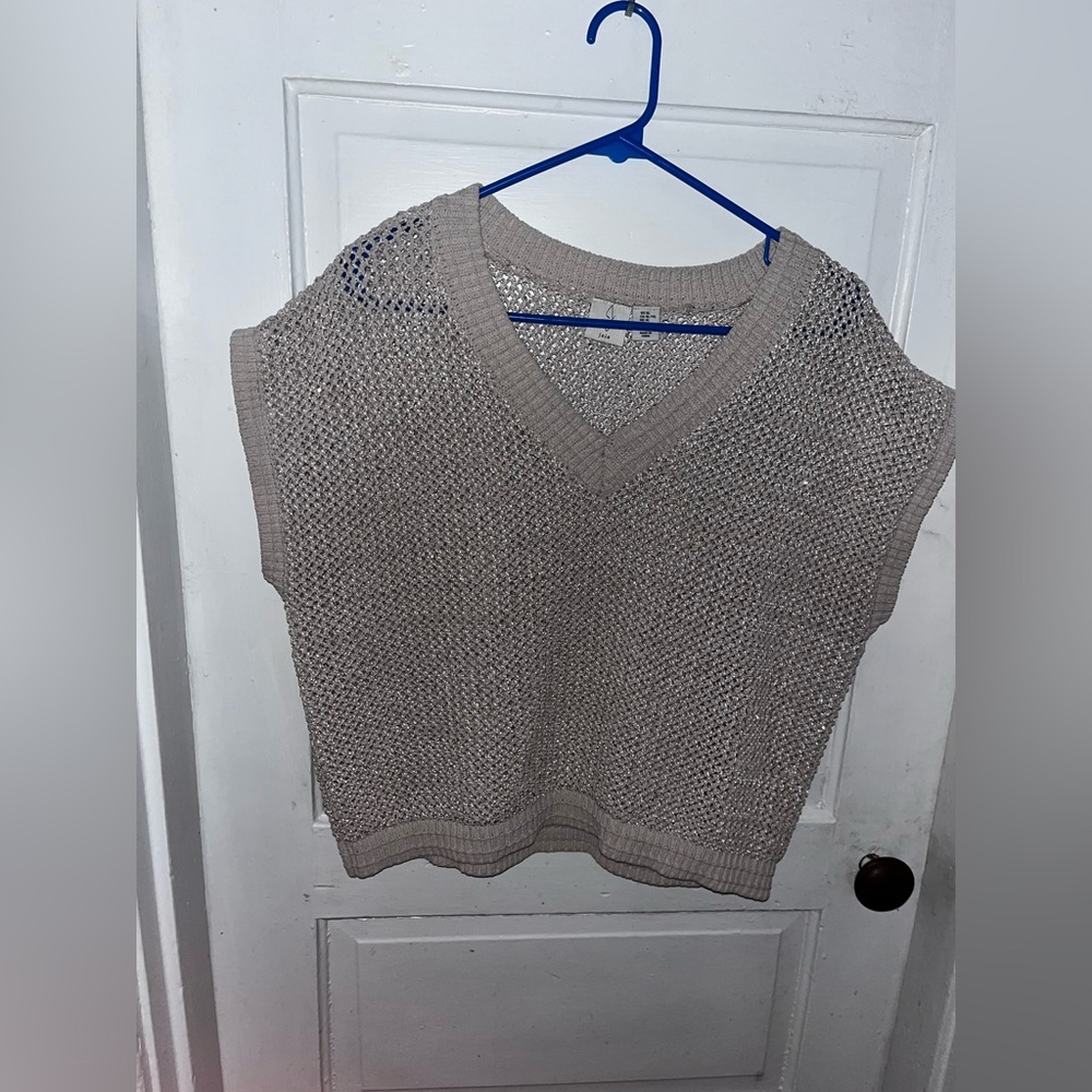 Jolie Sparkle Crochet Sweater Top